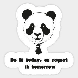 Business man panda Sticker